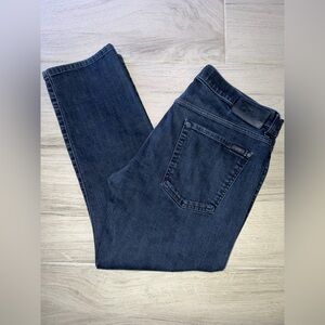 7 For All Mankind ‘the straight’ Men’s Dark Blue Straight Jeans size 36x33